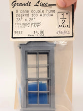 Load image into Gallery viewer, Grandt Line 8 Pane Double Hung Peaked Top Window
