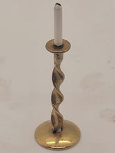 Load image into Gallery viewer, Dollhouse Miniature ~ 1:12 Scale, Twisted Brass Candle Holder with Candlestick
