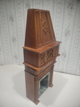 Load image into Gallery viewer, Tall Wooden Fireplace w/ Cabinets and Faux Marble
