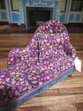 Load image into Gallery viewer, Purple Floral w/ Shag Chaise Lounge
