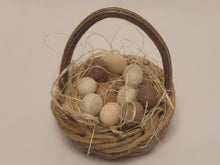 Load image into Gallery viewer, Brown and White Eggs in Round Basket
