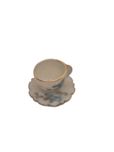 Load image into Gallery viewer, Nancy Duden – Porcelain Cup &amp; Saucer with Handpainted Bird Design
