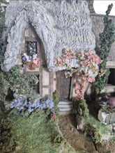 Load image into Gallery viewer, 1:48 Scale ~ Bill Lankford Whimsical Cottage Dollhouse Opens Up – On Spinning Display
