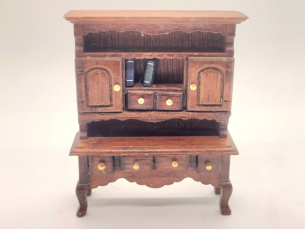 Dollhouse Miniature ~ 1:24 Scale, Vintage Queen Anne Hutch