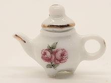 Load image into Gallery viewer, Dollhouse Miniature ~ Reutter Porcelain Rose Teapot
