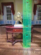 Load image into Gallery viewer, Mahogany Hall Table w/ Clock Decoration
