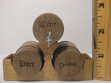 Load image into Gallery viewer, Medium - Wine, Port, and Chianti Barrels on Wooden Holder
