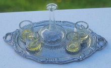 Load image into Gallery viewer, Whiskey Decanter Set on Metal Platter
