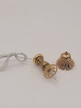 Load image into Gallery viewer, Dollhouse Miniature ~ Golden Lamp w/ See-through Shade by Lighting Bug
