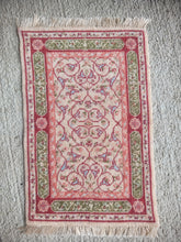 Load image into Gallery viewer, Dollhouse Miniature ~ Petit Point Ornamental Vine Pattern Rug with Fringe - Ursula Sauerberg
