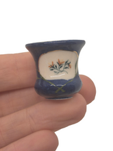 Load image into Gallery viewer, Ron Benson - Large Blue Handpainted Porcelain Vase
