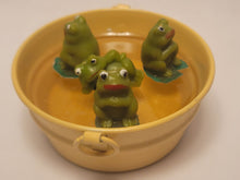 Load image into Gallery viewer, Four Frogs in Galvanized Yellow Tub
