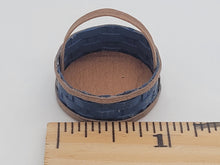 Load image into Gallery viewer, Al Chandronnait – Blue Woven Round Basket with Handle
