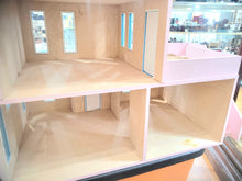 Load image into Gallery viewer, Southwest Adobe Dollhouse Painted Pink &amp; Blue by Alessio Miniatures
