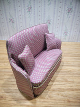 Load image into Gallery viewer, Purple Diamond-Spotted Sofa with Golden Trimming
