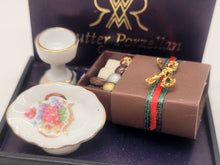 Load image into Gallery viewer, Dollhouse Miniature ~ 1:12 Scale, Box of Chocolates, Cup, and Plate by Reutter Porcelain
