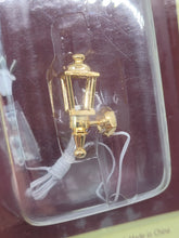Load image into Gallery viewer, Dollhouse Miniature ~ ½&quot; Scale, Outdoor Golden Sconce Lantern
