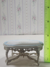 Load image into Gallery viewer, 4pc Bespaq Blue Floral &amp; White Living Room Set
