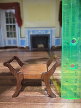 Load image into Gallery viewer, Vintage &#39;86 Wooden Curule Stool - By RL Carlisle
