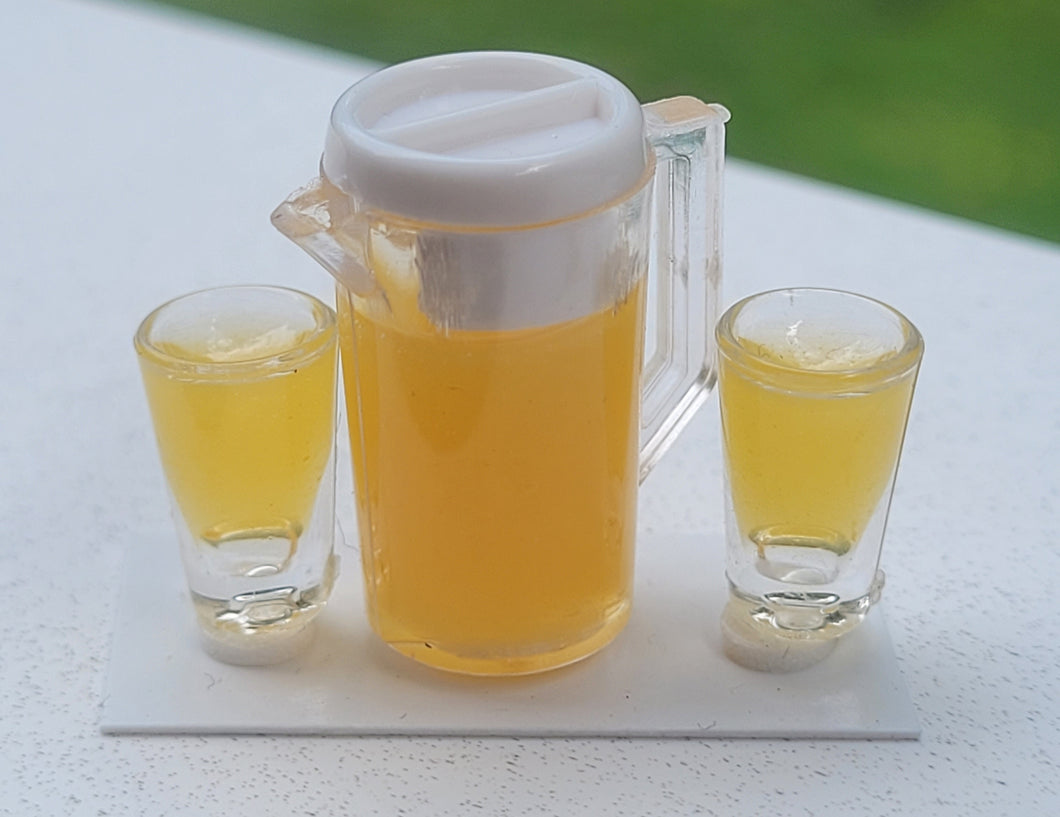 Orange Juice in Pitcher with 2 Glasses