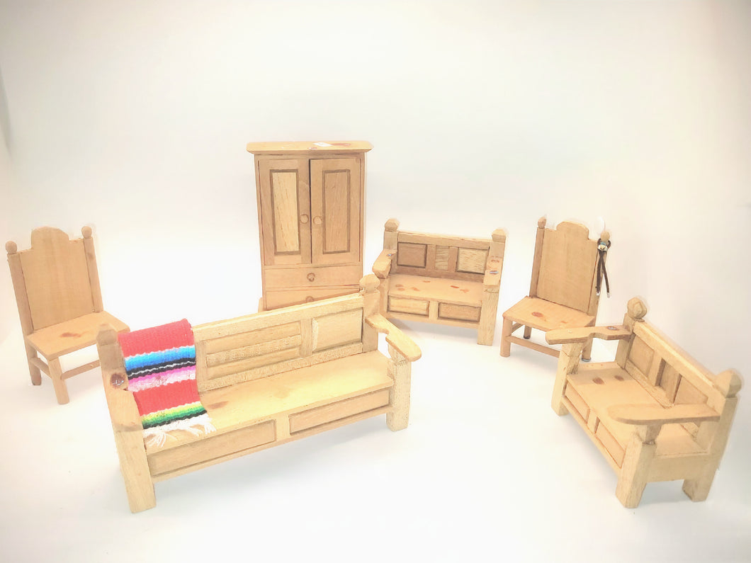 Wooden 6pc Southwest Furniture Set