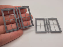 Load image into Gallery viewer, Dollhouse Miniature ~ ¼&quot; Scale, Grandt Line #3720 4-Pane Windows Plastic Detail Parts
