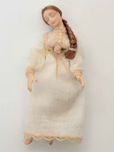Load image into Gallery viewer, Handmade Doll with Braid and Linen Dress

