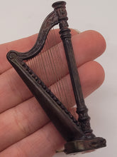 Load image into Gallery viewer, Mahogany Harp and Cream-Colored Stool
