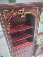 Load image into Gallery viewer, Fireplace Wooden Bookshelf Wall w/ Mirror Hand-Painted
