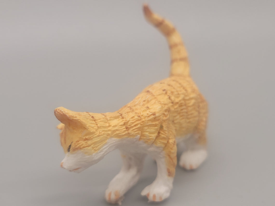 Resin Orange Tabby Cat - Rubbing Position