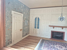 Load image into Gallery viewer, Colonial Living Room Roombox with Pewter Candlestick Chandelier *Pre-Owned*
