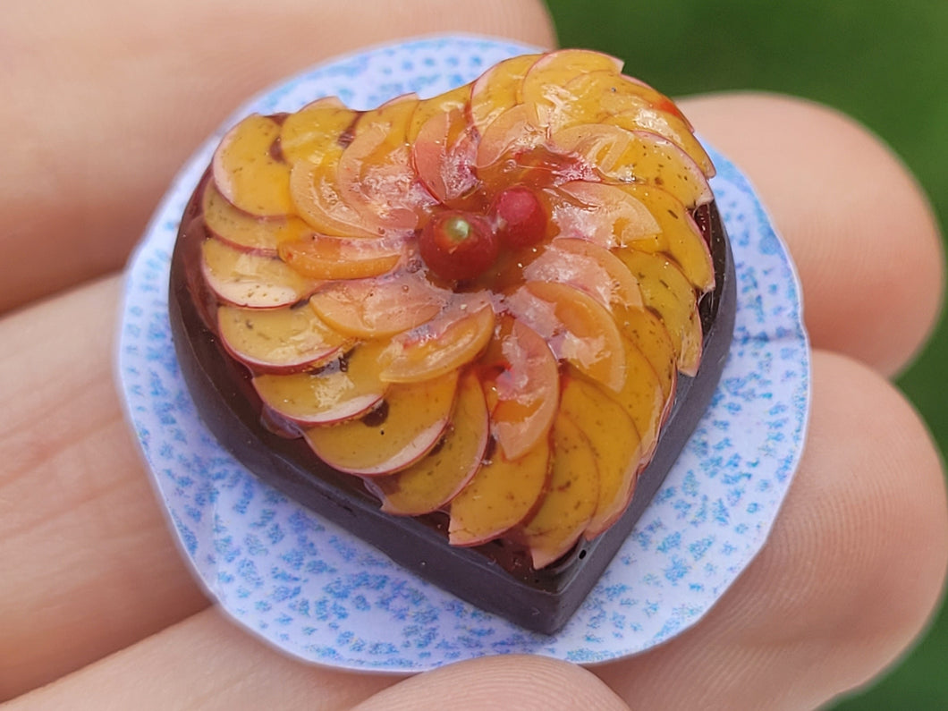 Heart Cake with Peaches