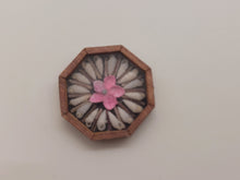 Load image into Gallery viewer, ¾&quot; Sailor&#39;s Valentine - Shells Surrounding Pink Flower - by Pam Friend
