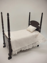 Load image into Gallery viewer, Mahogany Bed with Wardrobe &amp; Blue Chair Set
