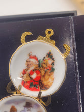 Load image into Gallery viewer, Dollhouse Miniature ~ Christmas Plate Rack 1.388/6, 3 Winter Scenes by Reutter Porcelain
