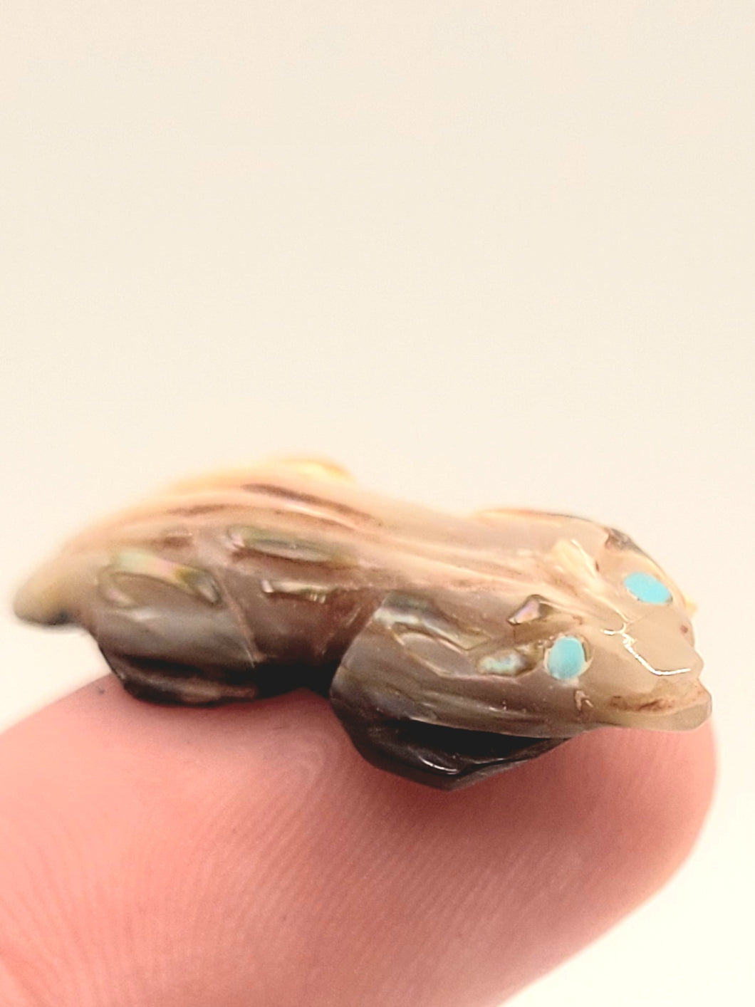 Dollhouse Miniature ~ 1:12 Scale, Zuni Fetish Carving Stone Animal Signed KR