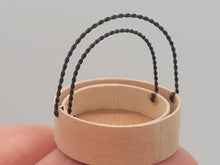 Load image into Gallery viewer, Al Chandronnait - 2 Piece Set Round Wooden Basket with Wire Handle
