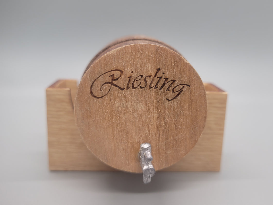 Large – Riesling Wooden Barrel with Wood Holder