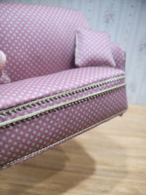 Load image into Gallery viewer, Purple Diamond-Spotted Sofa with Golden Trimming
