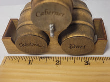 Load image into Gallery viewer, Medium - Cabernet, Chardonnay, and Port Wine Barrels on Wooden Holder
