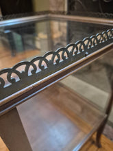 Load image into Gallery viewer, Cute Brown Glass Cabinet with Metal Accents

