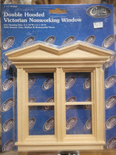Load image into Gallery viewer, Dollhouse Miniature ~ Double Hooded Victorian Non-working Window - Classics by Handley
