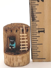 Load image into Gallery viewer, Dollhouse Miniature ~ 1:12 Scale, Little Figurine in Wood Stump Toy
