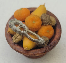 Load image into Gallery viewer, Fruits and Nuts in Wooden Bowl with Nutcracker
