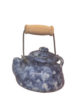 Load image into Gallery viewer, James Clark – Handmade Pottery Blue Teapot with Handle
