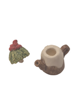 Load image into Gallery viewer, Valerie Casson – Porcelain Log Teapot with Holly Berry Lid
