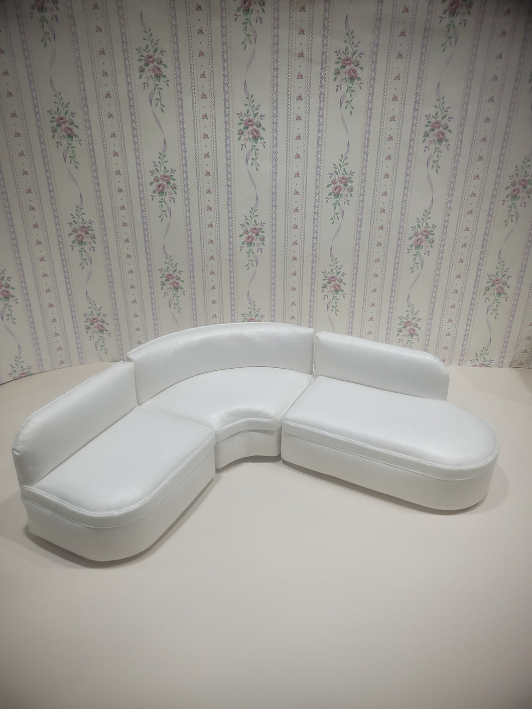 3 Piece White Sectional Sofa Couch Living Room Modern Art Deco Contemporary