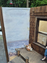 Load image into Gallery viewer, Dock Seaside Shack Room Box Scene with Doll *Pre-Owned*
