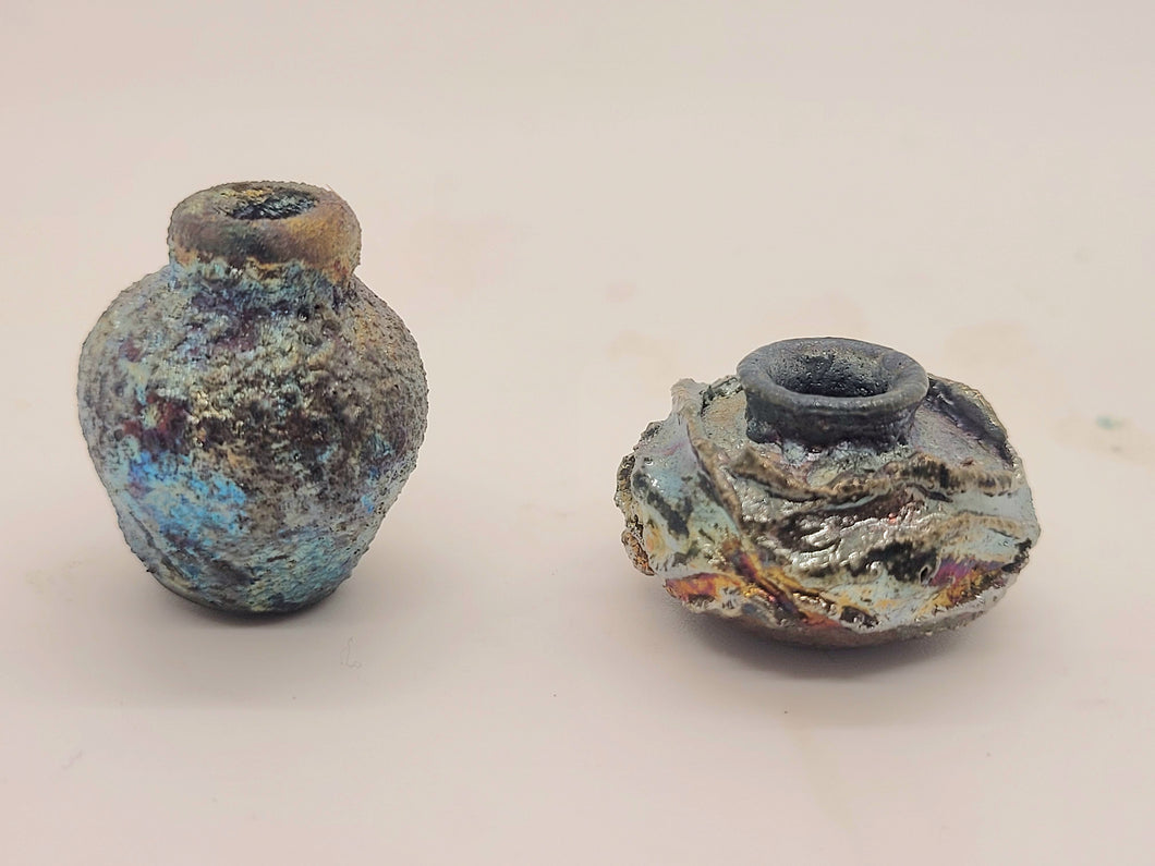 Dollhouse Miniature ~ 1:12 Scale, 2pc Set of Decorated Vases