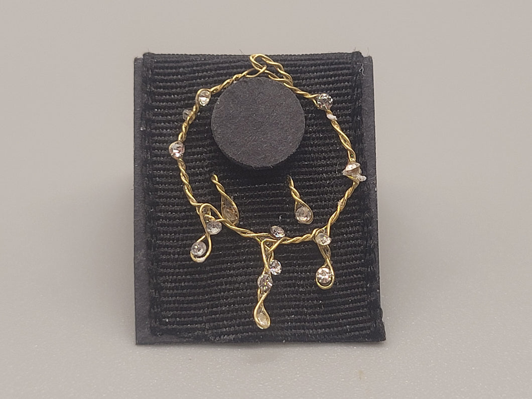 Jewel Necklace & Earrings Set on Display